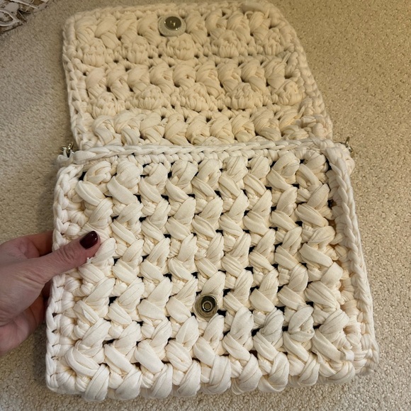 ZARA Cream Woven Bag - Picture 6 of 6
